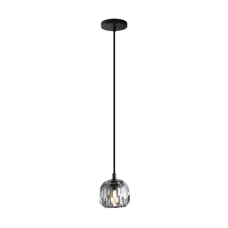 Liora — Handcrafted Crystal and Brass Pendant Light with Adjustable Design