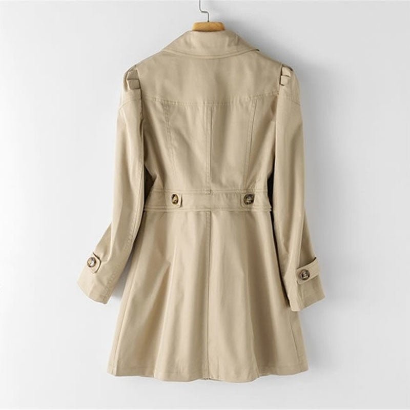 Women’s Trench Coat | Lightweight Polyester | Belted Waist & Buttoned Cuffs | Versatile Outerwear