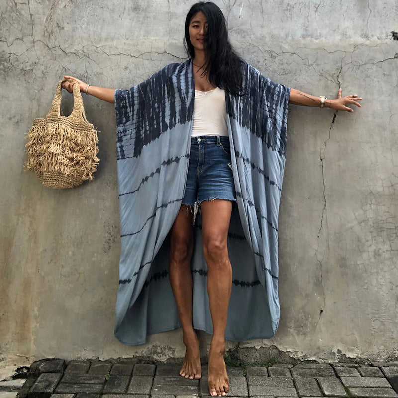 Women’s Beach Cover-Up Dress | Lightweight Kimono Style with Tie Belt | Breathable Fabric | Versatile Resort Wear
