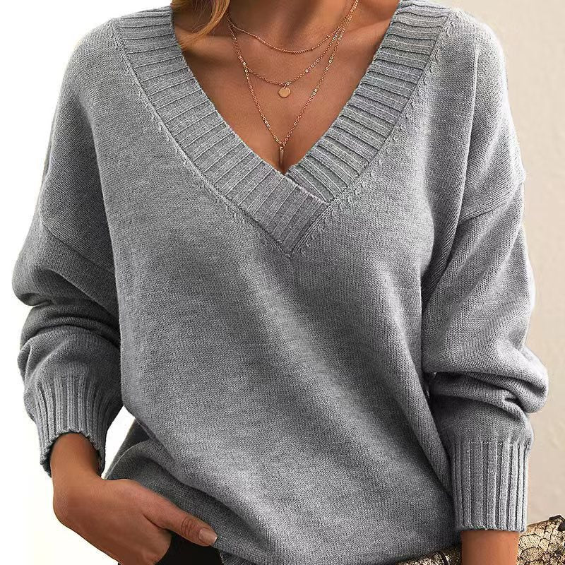 Women’s V-Neck Sweater | Premium Cashmere | Breathable & Moisture-Wicking | Comfortable Fit