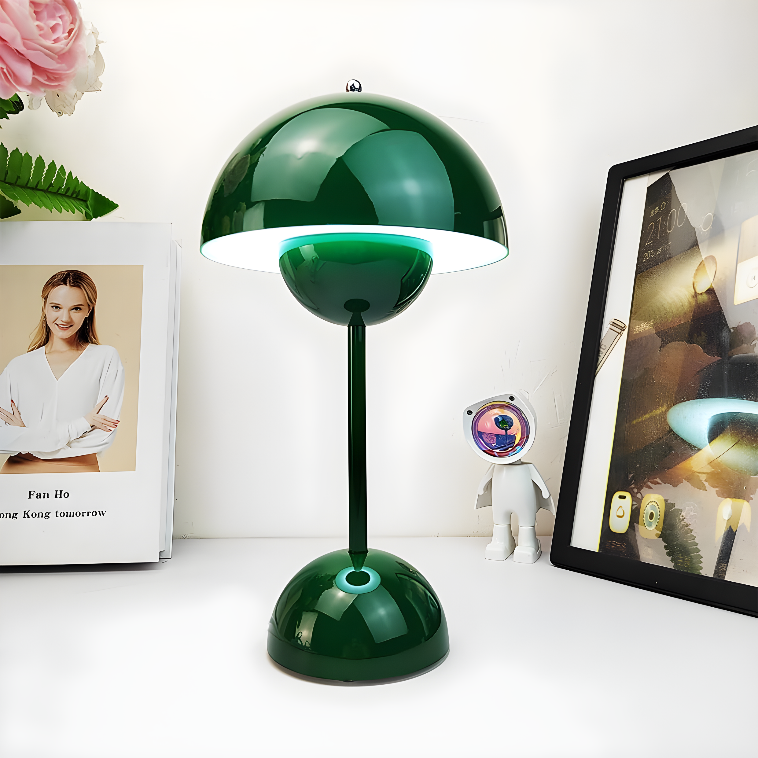 Wireless LED Table Lamp | Touch Dimming & Adjustable Brightness | Lacquered Stainless Steel | Portable & Stylish Design