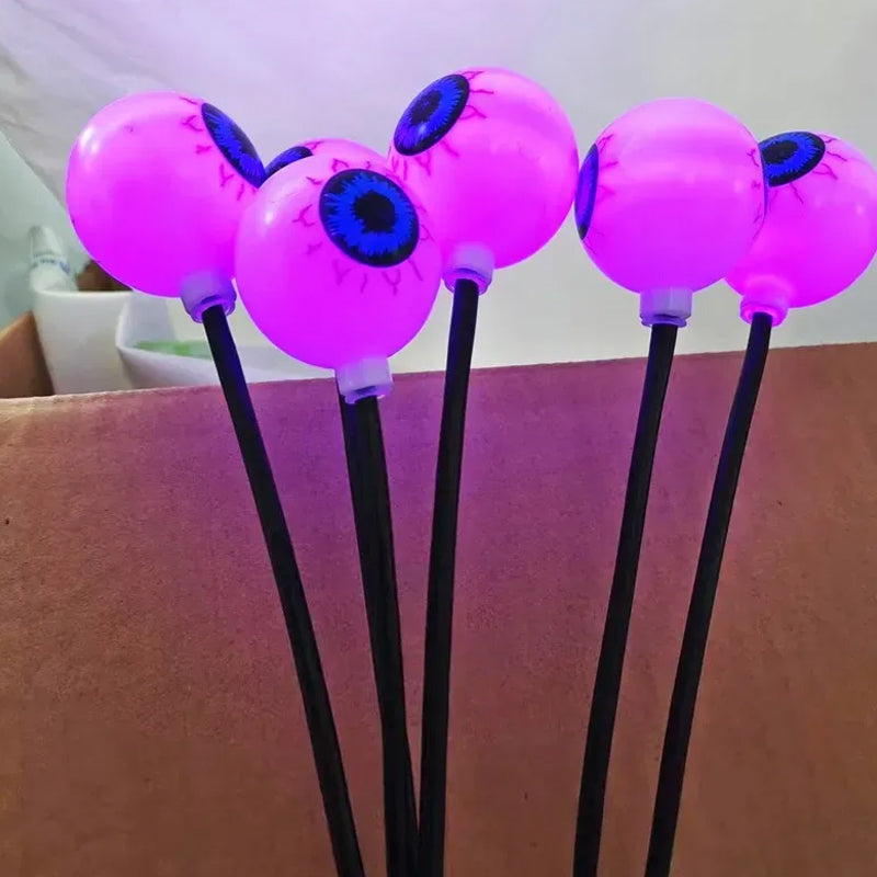 Solar-Powered Halloween Eyeball Lights Outdoor Swaying Spooky Decor