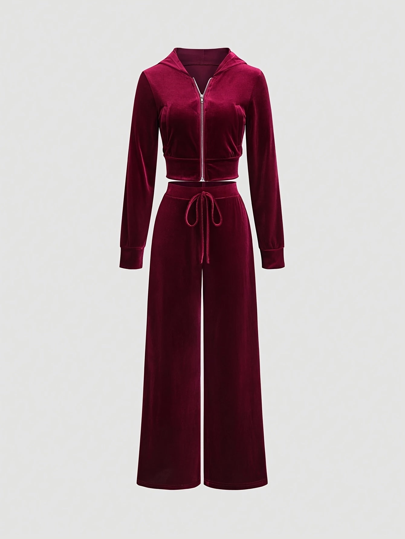 Women's Knitwear Set | Front Zipper | Comfortable Fall Wear | Polyester