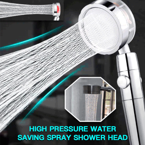 Power Shower Head with 360° Rotation