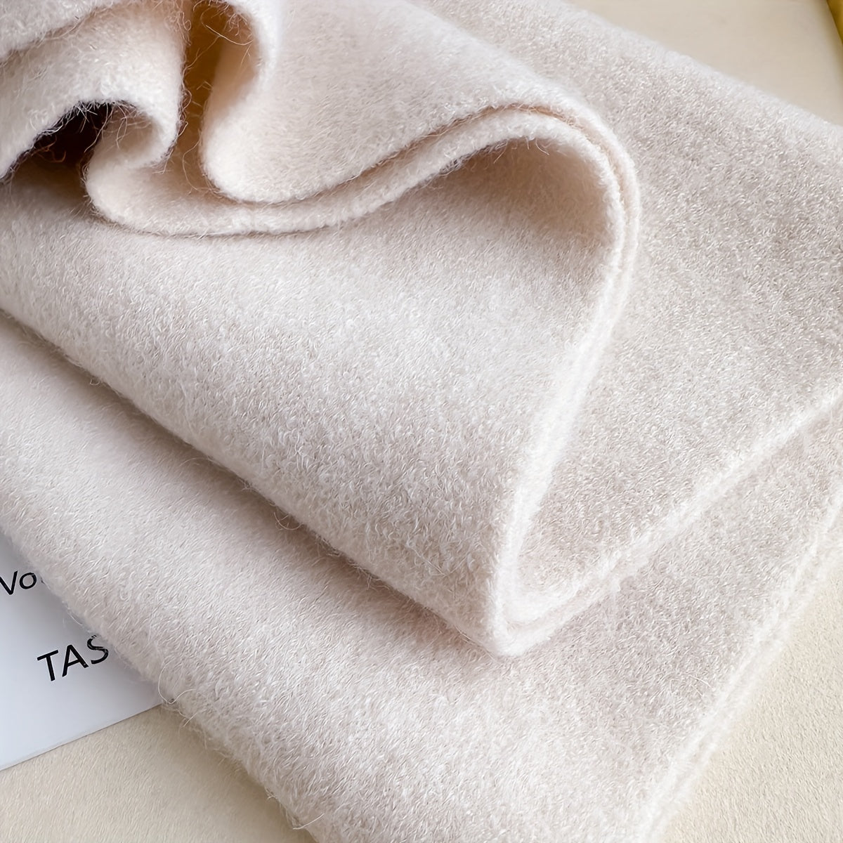 Winter Scarf | Soft Warmth | Stylish Bear Embroidery | Polyester