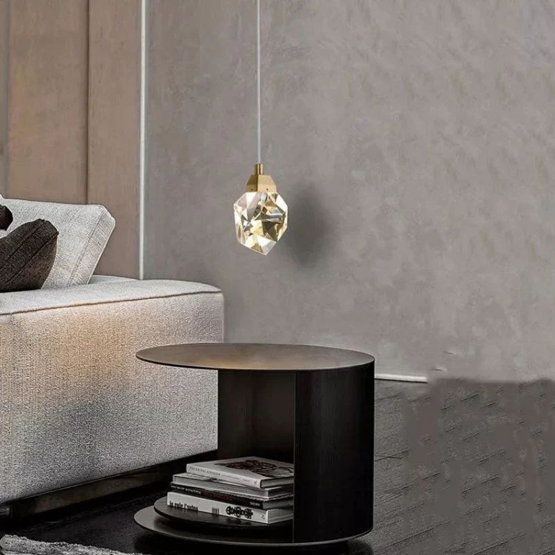Taryn Crystal Pendant — Handcrafted K9 Crystal Light Fixture with Adjustable Length