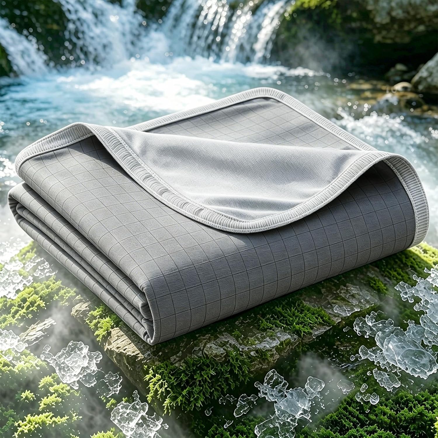 Lightweight Cooling Blanket – Breathable Dual-Sided Throw for Night Sweats