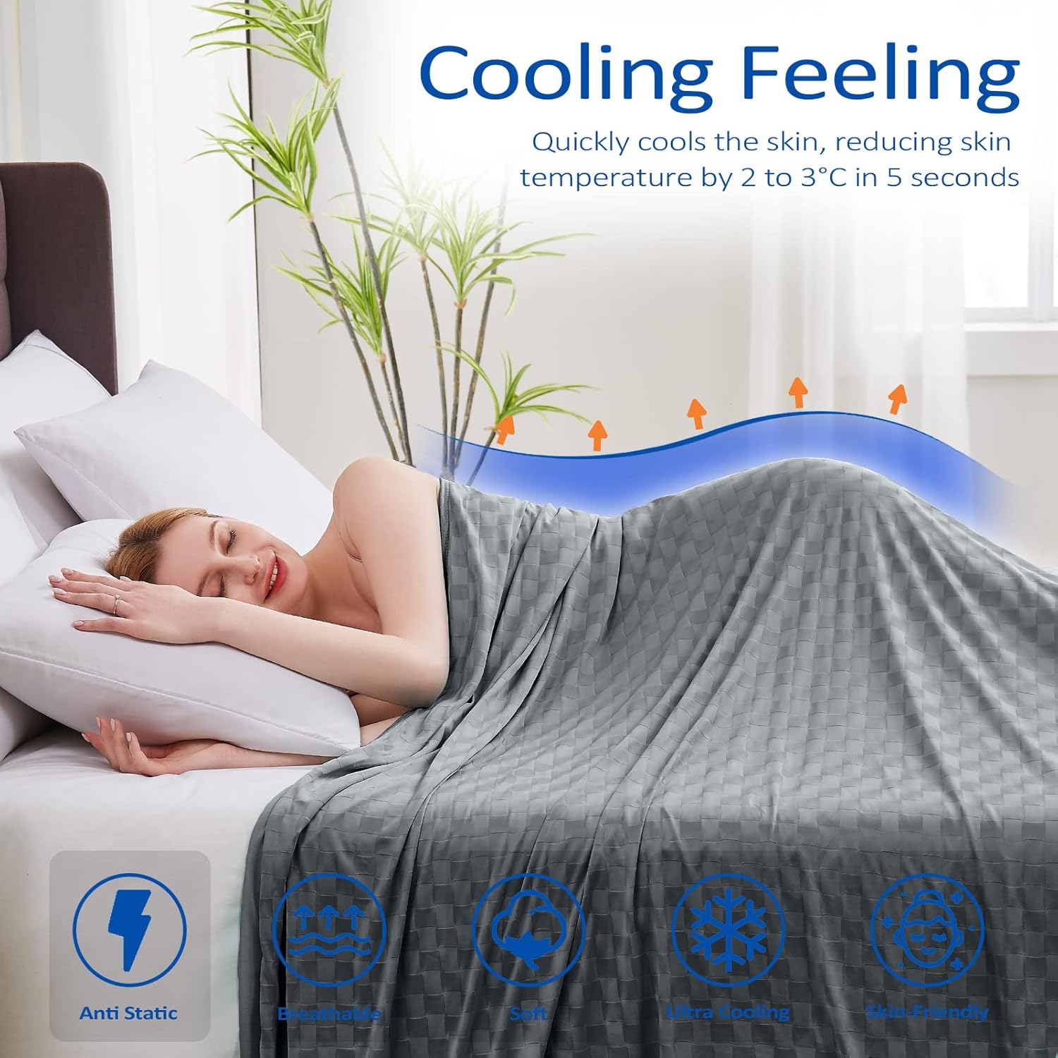 Cooling Blanket for Warm Sleepers with Arc-Chill Technology – Soft, Breathable Comfort Year-Round
