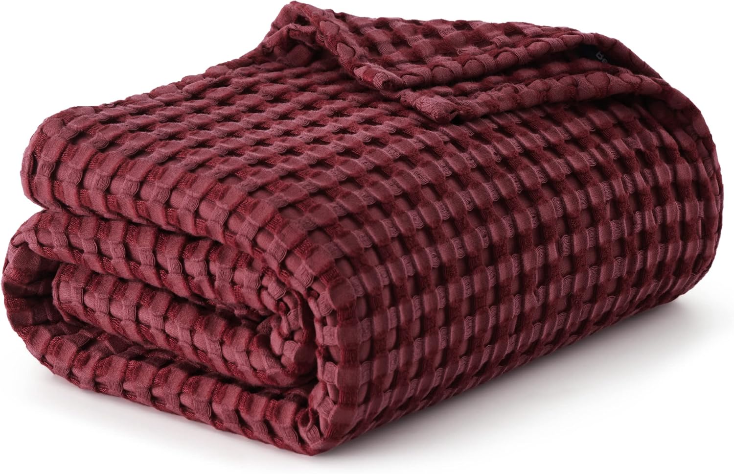 Lightweight Cotton and Bamboo Cooling Waffle Blanket - Queen Size Summer Throw