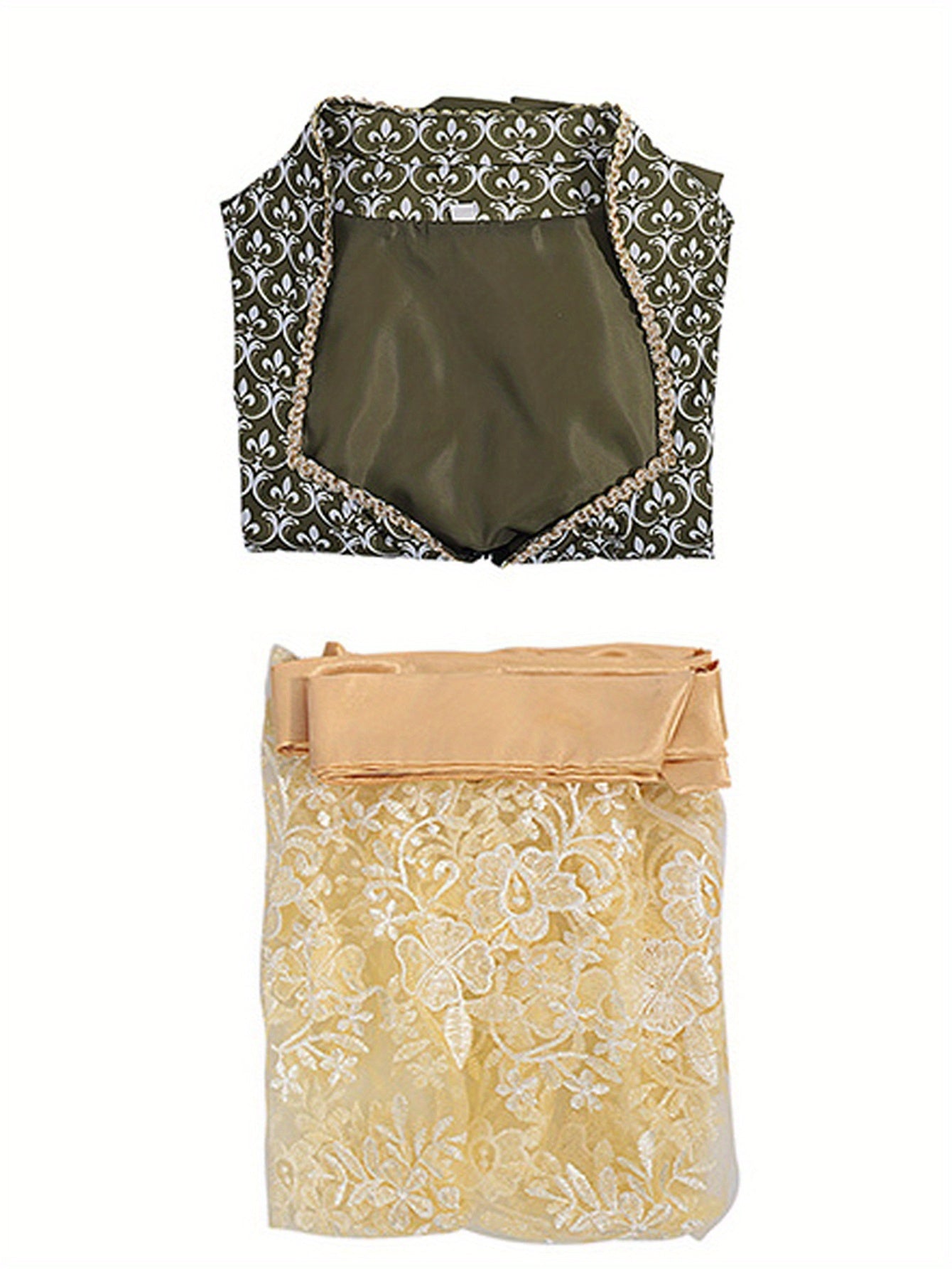 Women's Oktoberfest Dress Set with Floral Embroidery and Apron