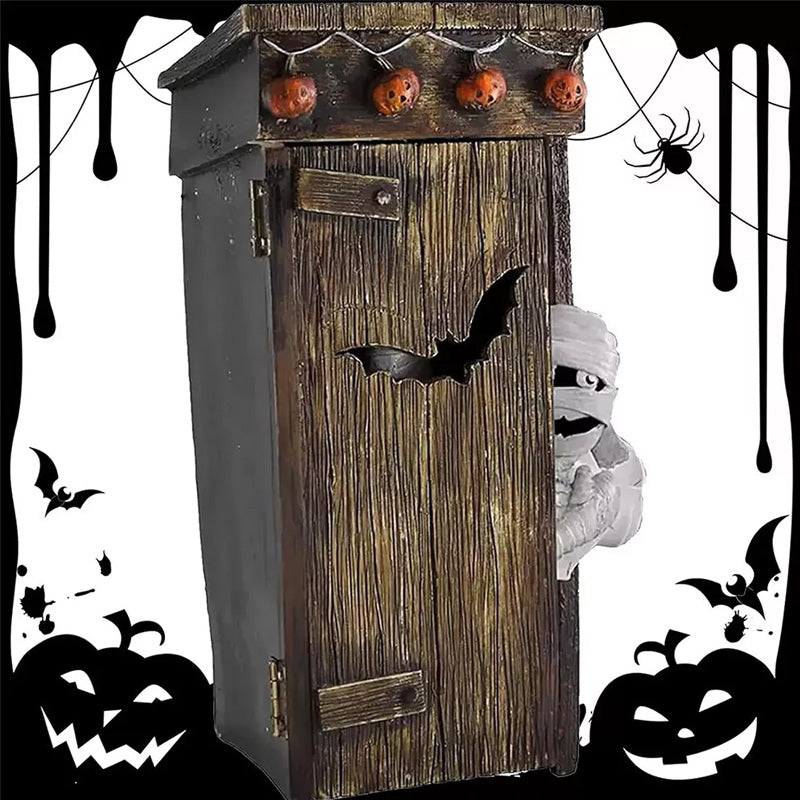 Motion-Activated Talking Mummy Outhouse Halloween Decoration