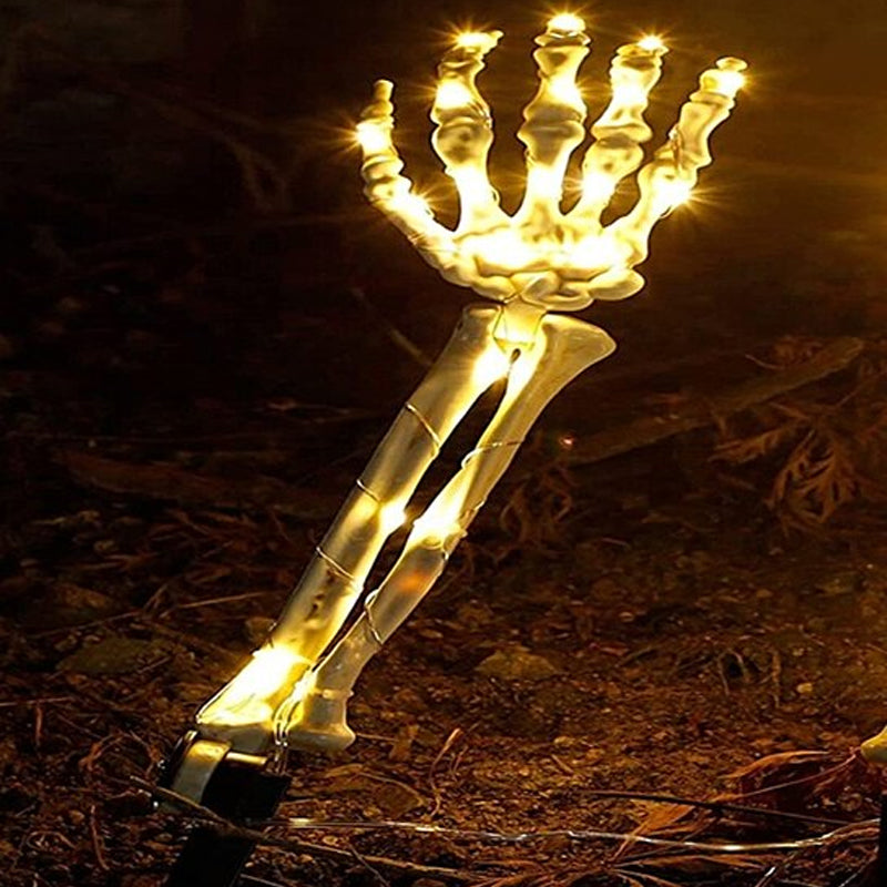 Solar-Powered Halloween Ghost Hand Light Decoration for Outdoor