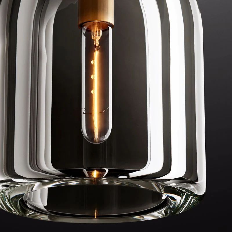 Liora — Crystal Pendant Light with Hand-Polished K9 Glass Shade