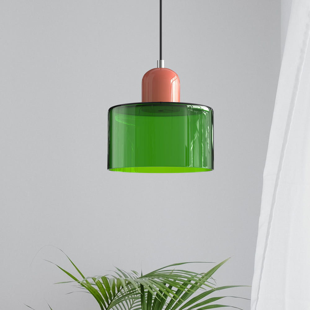 Pendant Light | Bauhaus-Inspired Glass Shade | Adjustable Hanging Length | Easy Assembly