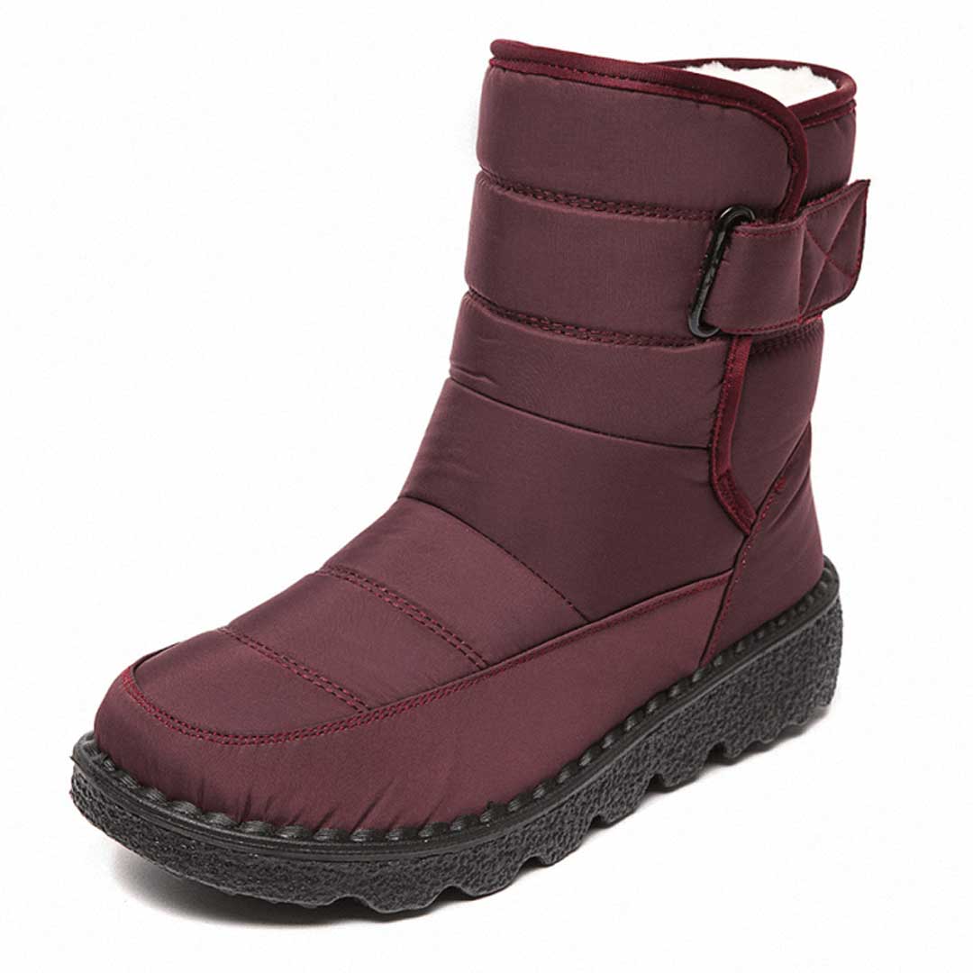 Women’s Waterproof Winter Boots | Quilted Insulated Design | Non-Slip Polyurethane Sole | Adjustable Buckle Strap