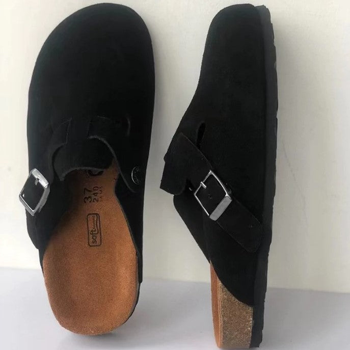 Women’s Slippers | Buckled Slip-On Clog Design | Faux Fur Lining & Cushioned Footbed | Comfortable Fit