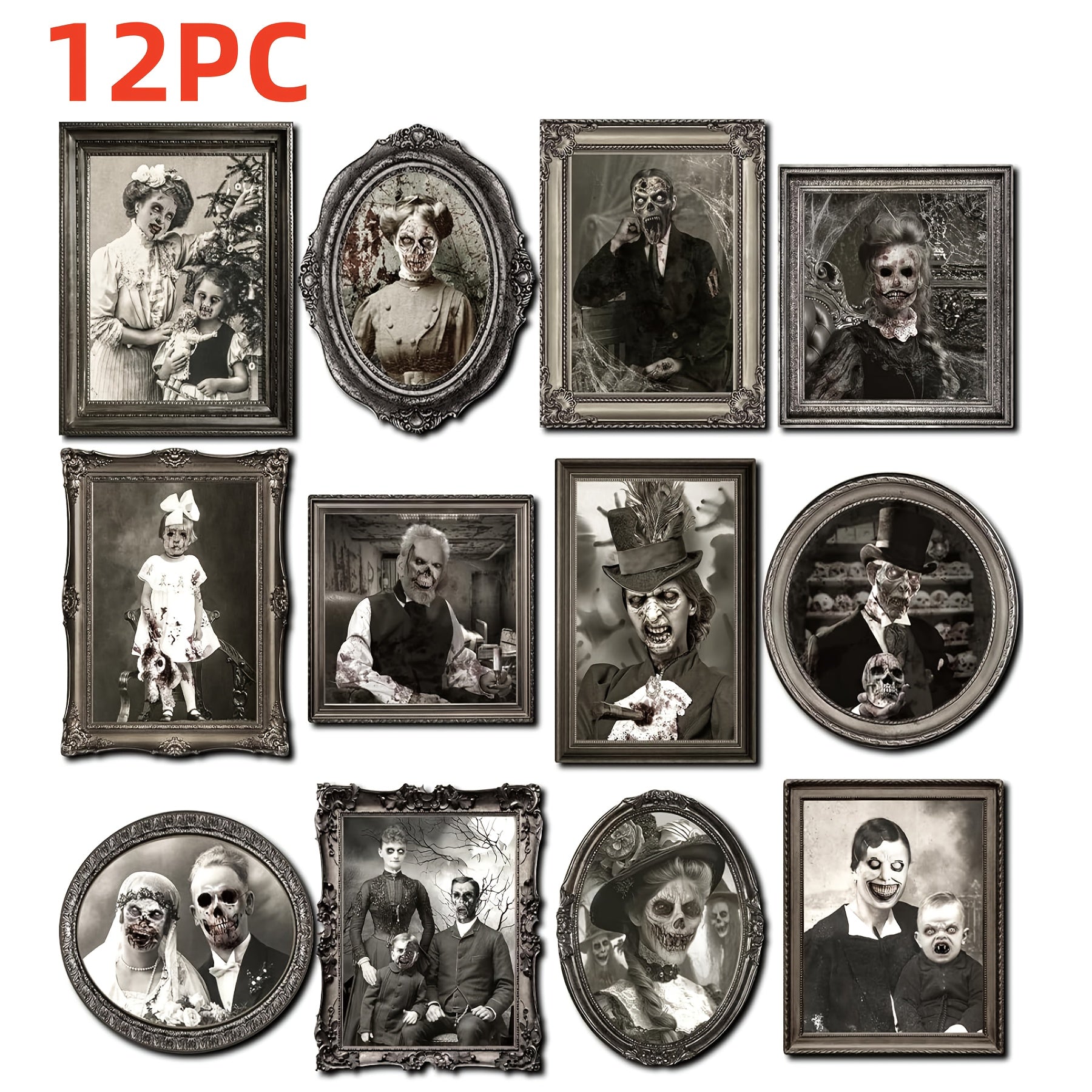 3D Moving Halloween Portraits for Haunted Walls and Doors