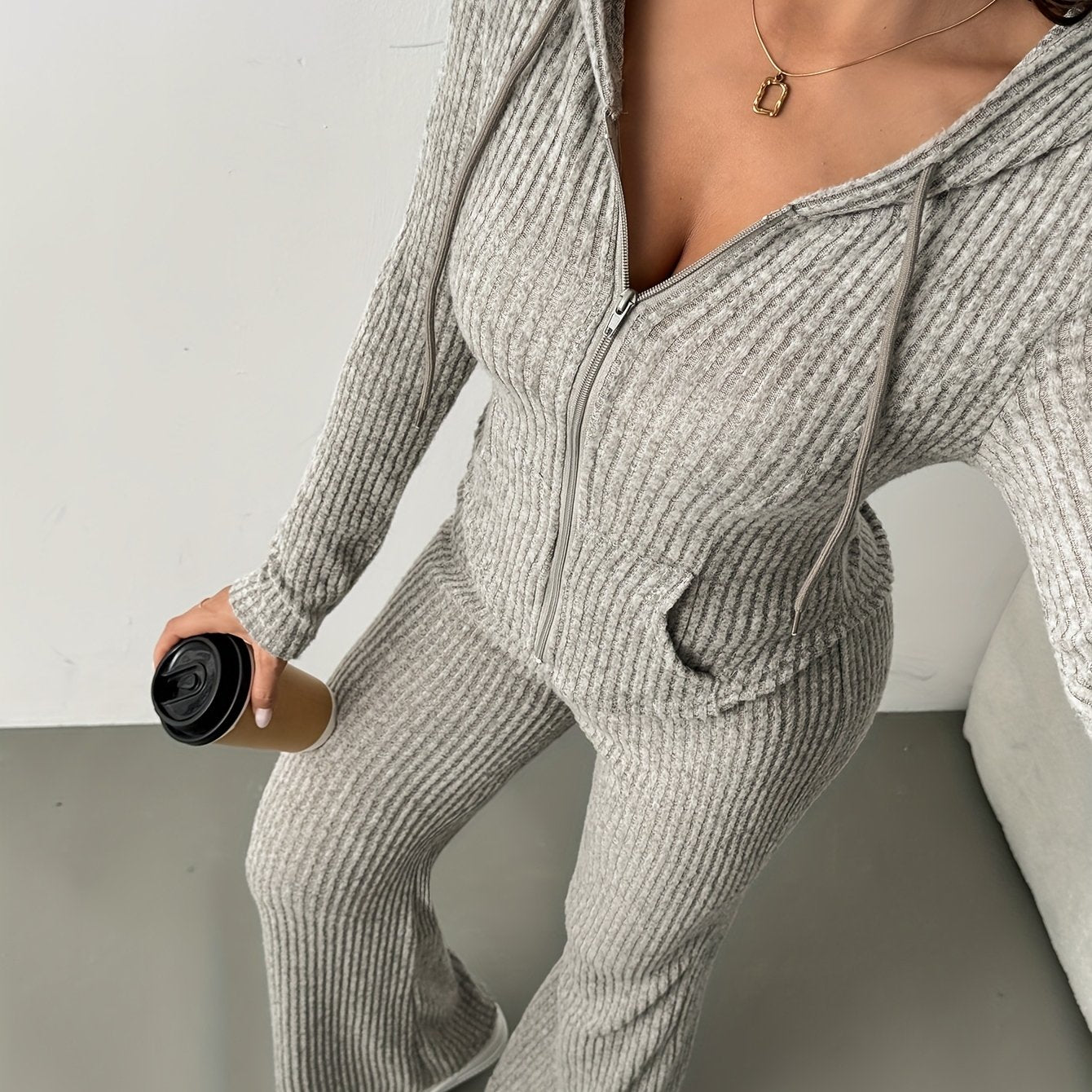 Women's Lounge Set | Long Sleeve | All-Season Comfort | Polyester