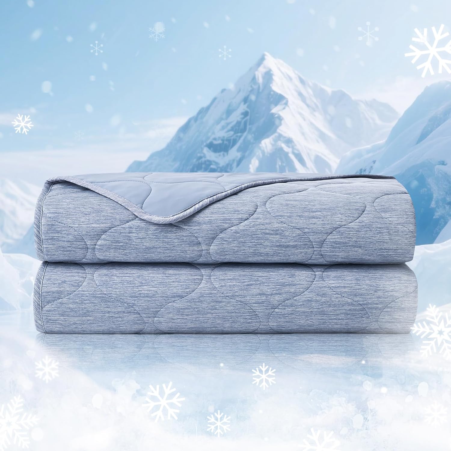 Cooling Dual-Sided Blanket for Hot Sleepers - Soft Lightweight Throw