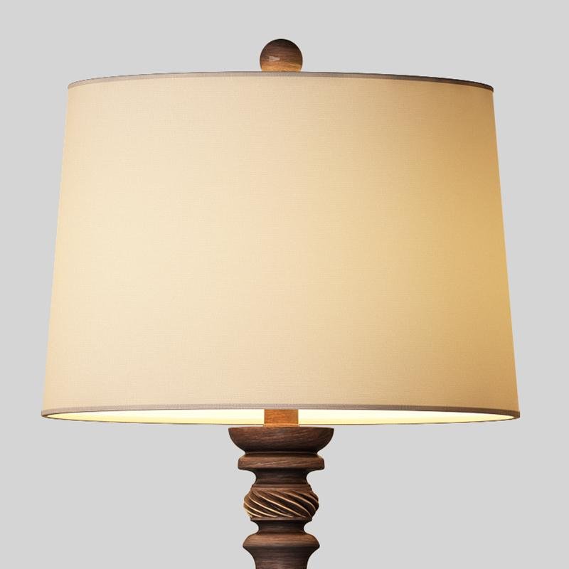24 inch Traditional Rustic Bronze Resin Table Lamp