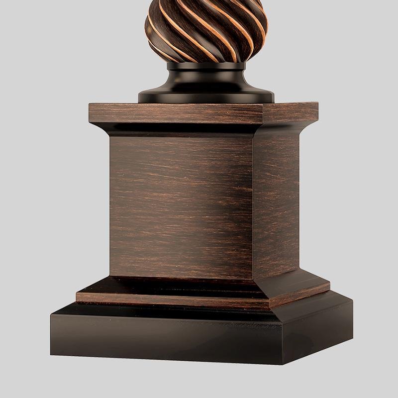 24 inch Traditional Rustic Bronze Resin Table Lamp