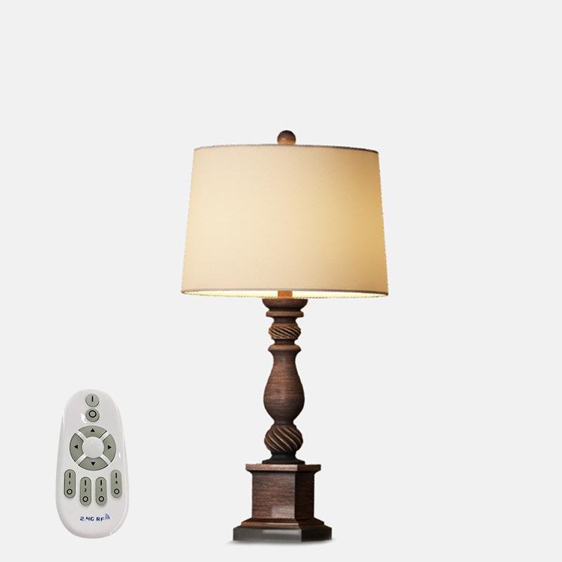 24 inch Traditional Rustic Bronze Resin Table Lamp