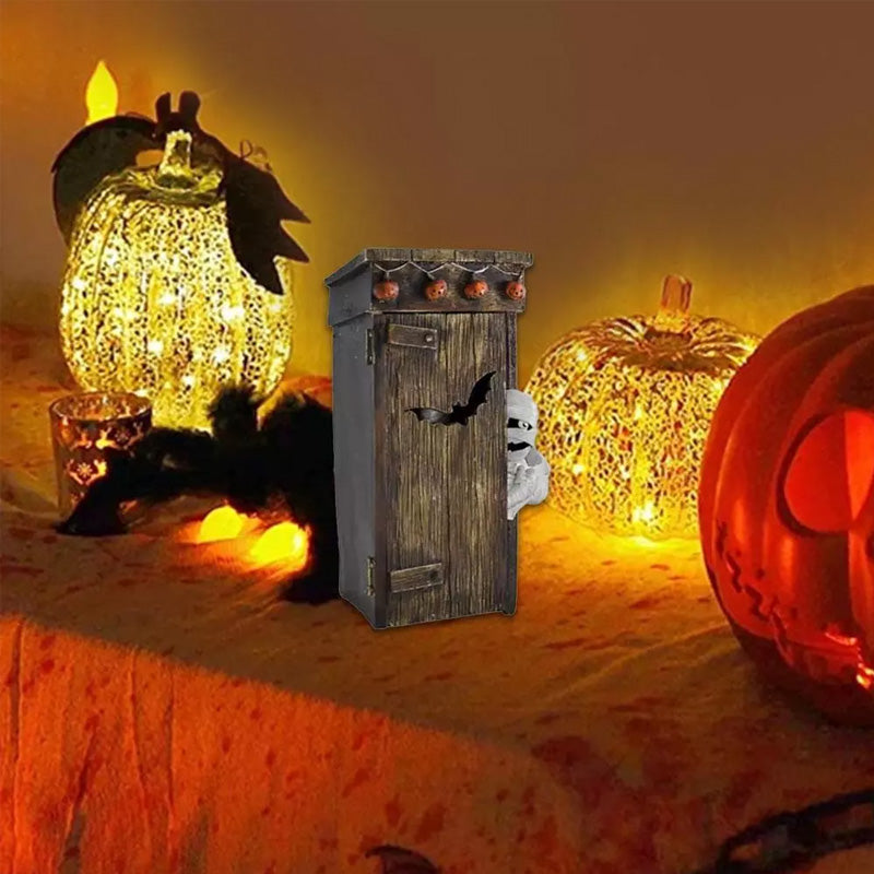 Motion-Activated Talking Mummy Outhouse Halloween Decoration