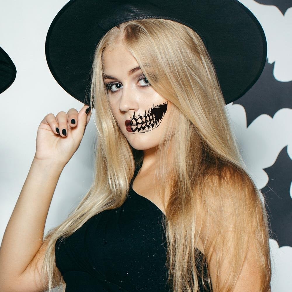 Halloween Temporary Tattoos for Face & Body – Realistic & Easy to Remove