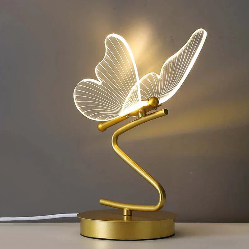 Acrylic Winged Table Lamp with LED – Cozy Decorative Lighting