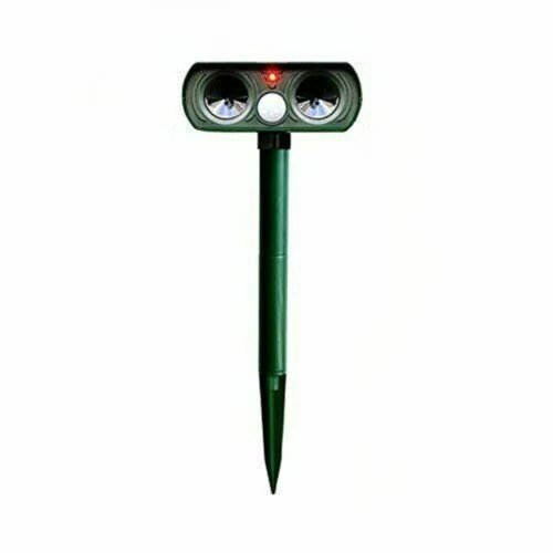 Solar-Powered Motion-Activated Animal Repeller for Gardens