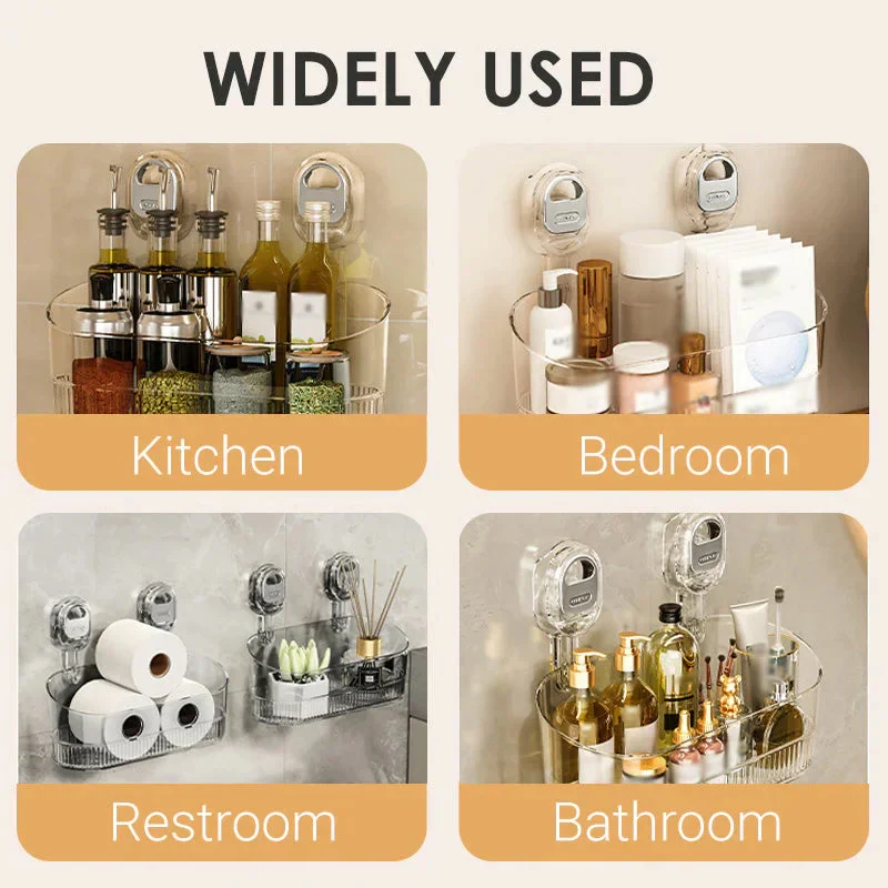 Bathroom Organizer with Powerful Suction Cup Technology