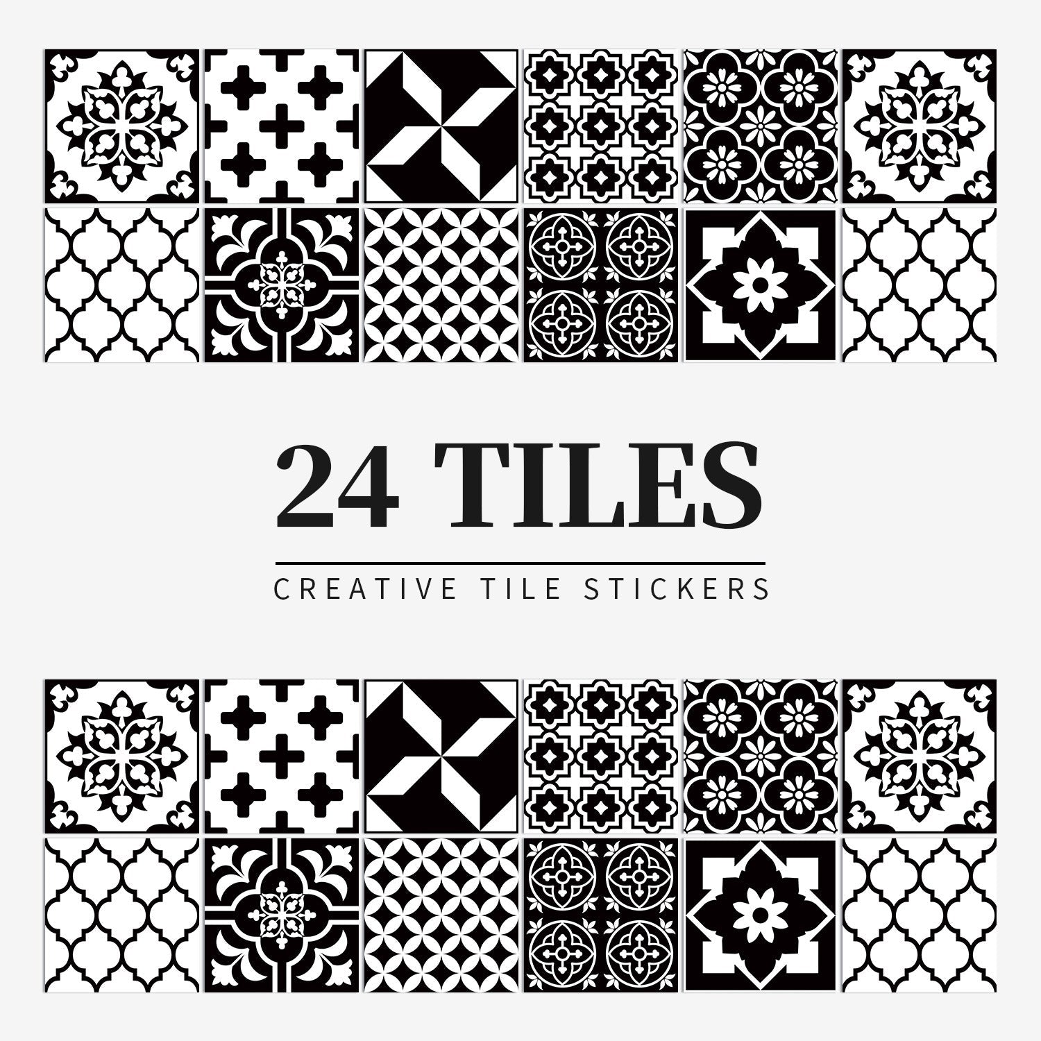 24-Piece Taavita Mandala Tile Set