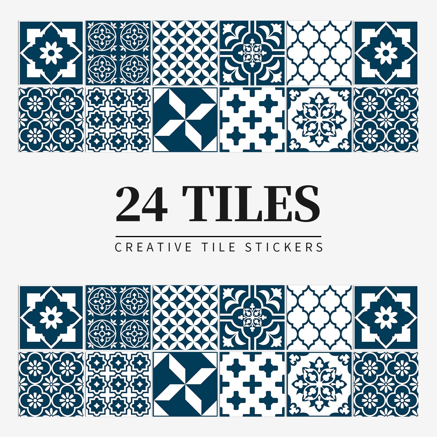 24-Piece Taavita Mandala Tile Set