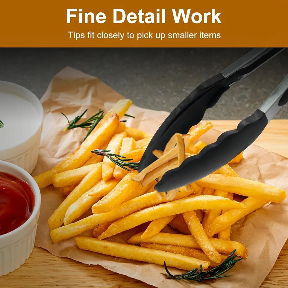 3-Piece Set of Silicone Cooking Tongs
