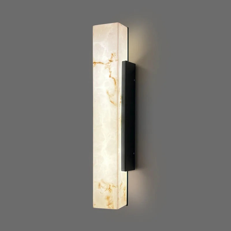 Elegant Outdoor Marble Wall Light with Stainless Steel Design
