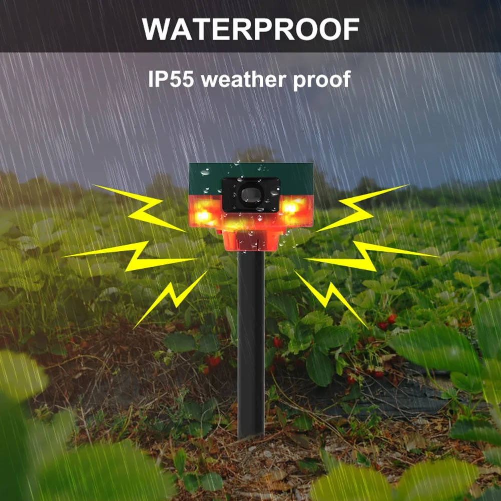 All-Around Solar Wildlife Deterrent for Garden Protection