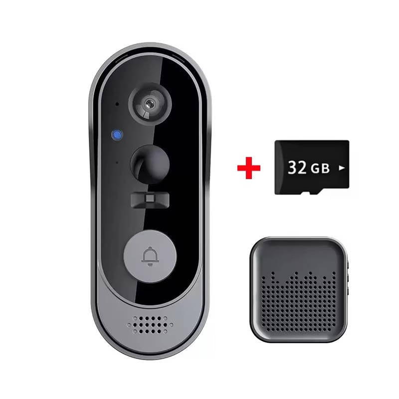 Smart Video Doorbell with Wireless Connection - HD Camera, No Subscription Required