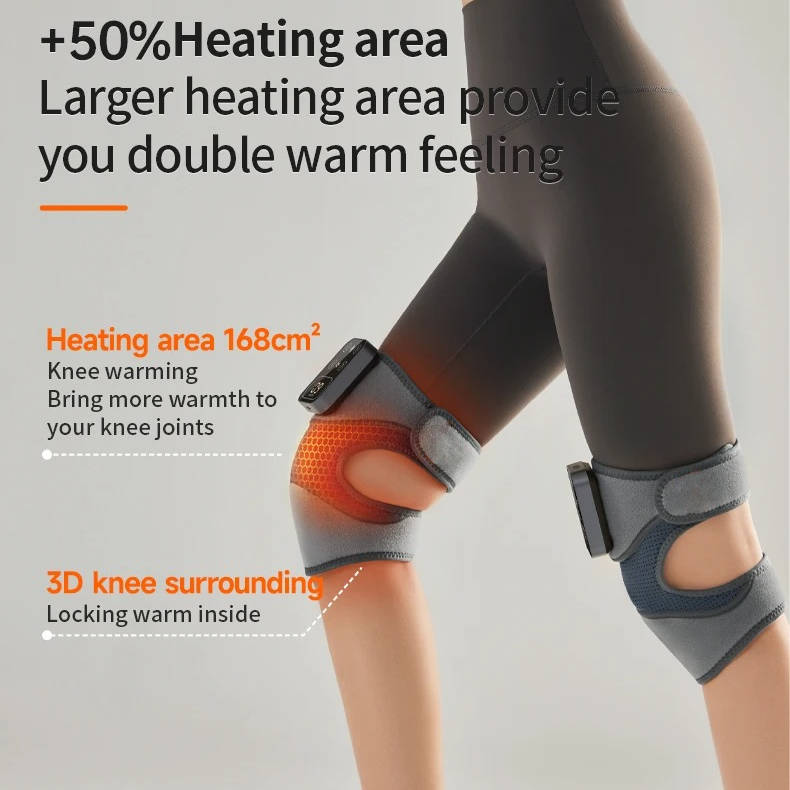 Heat and Vibration Knee Massager – Cordless Pain Relief Device