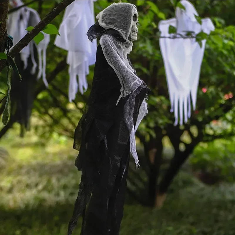 Hanging Skull Ghost Decorations for Halloween