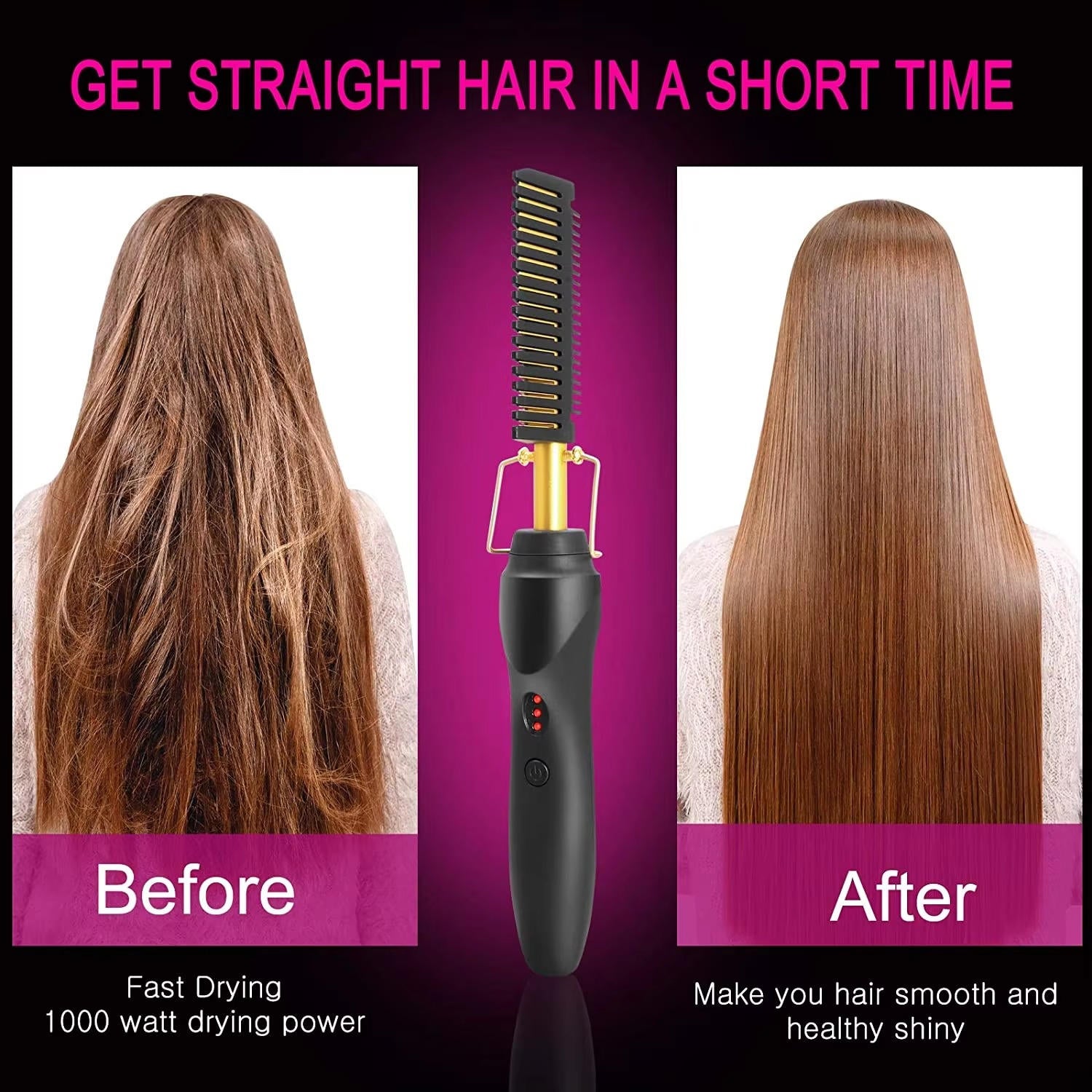 Professional Hot Styling Comb for Thick and Curly Hair