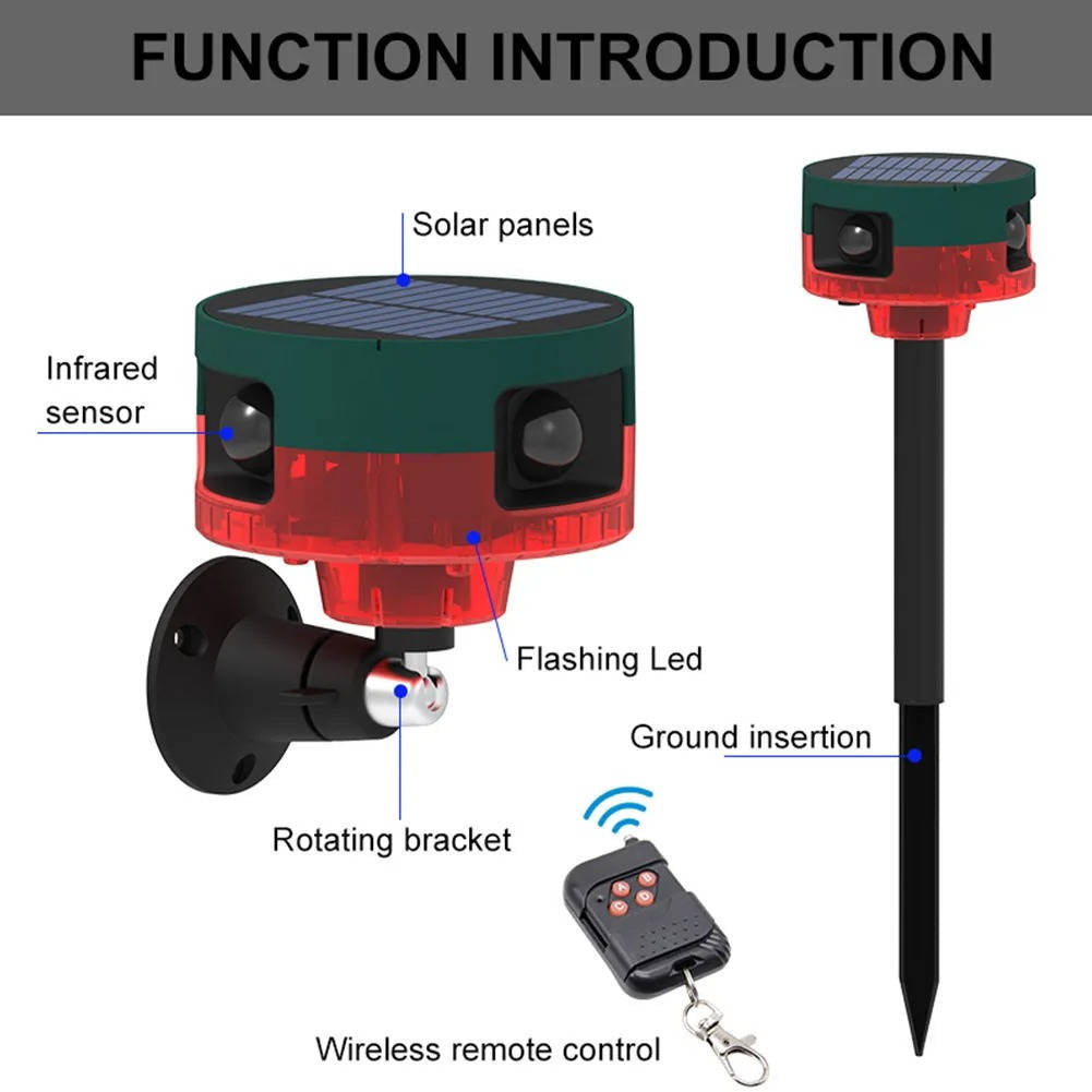 All-Around Solar Wildlife Deterrent for Garden Protection