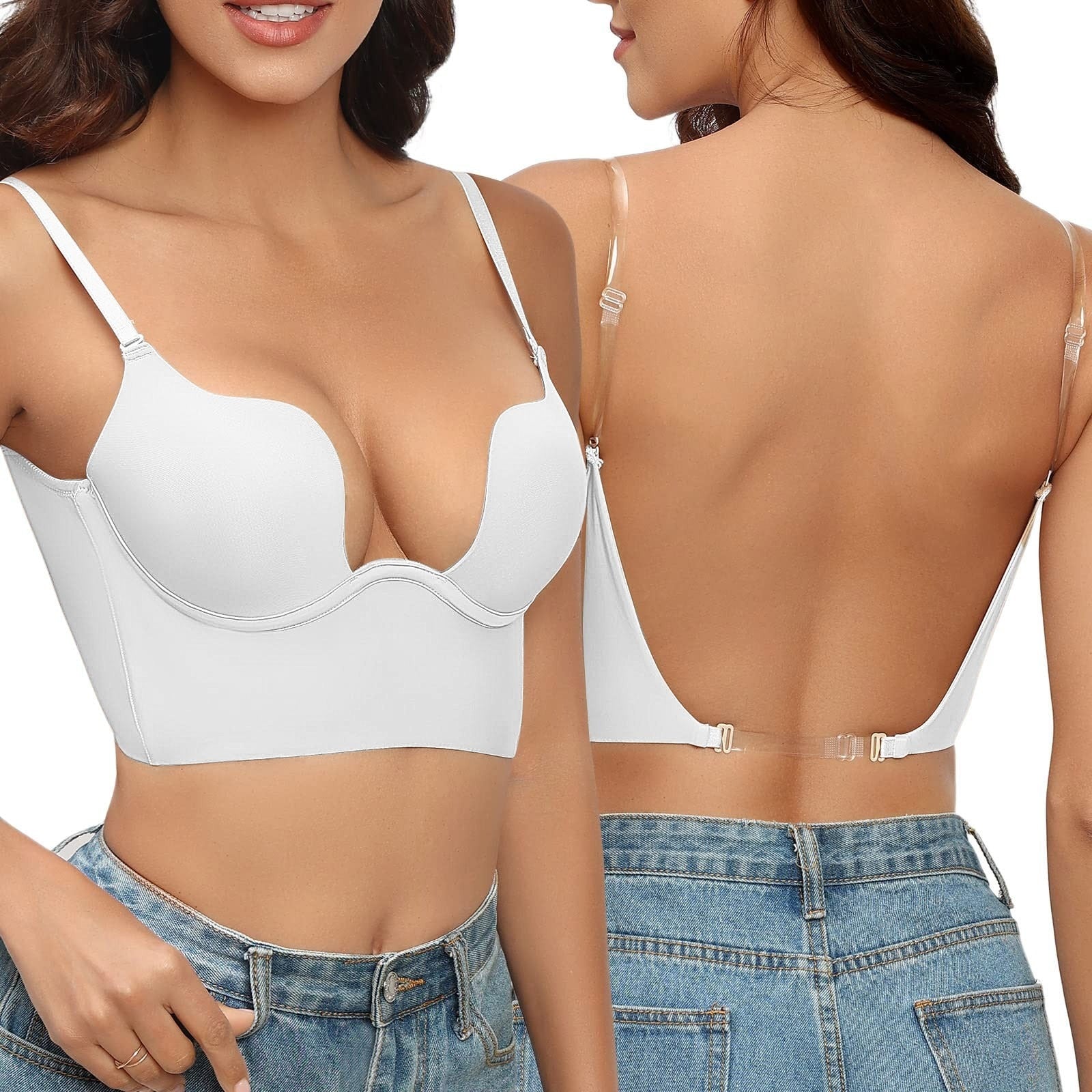 Women’s Seamless Backless Bra | Strapless Design & Molded Cups | Comfortable Fit for Everyday Wear