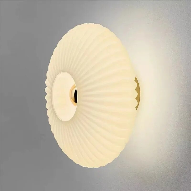 SereneWave Glass Ripple Wall Lamps for Elegant Spaces