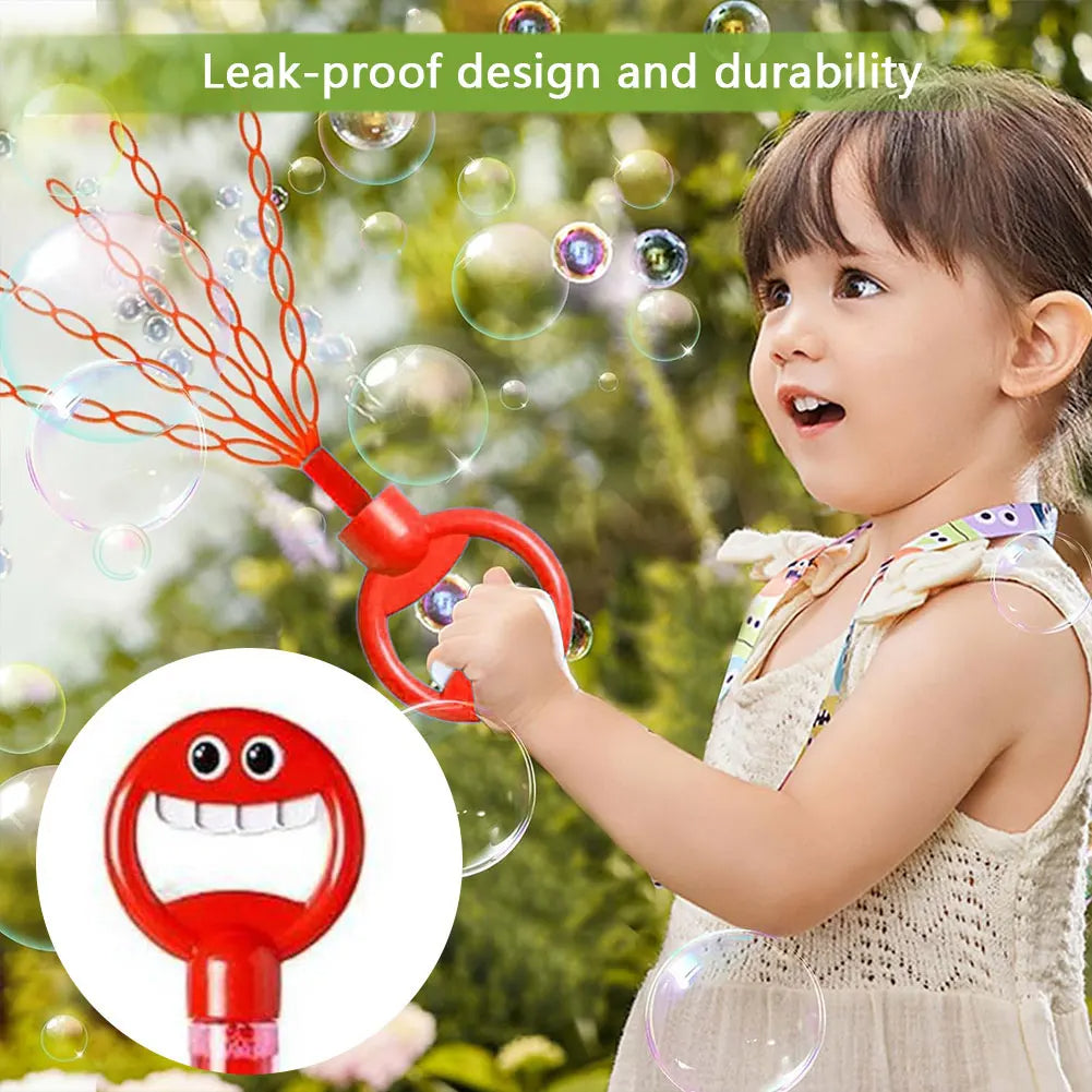 Bubble Wand with 32 Smiling Faces – Assorted Colors