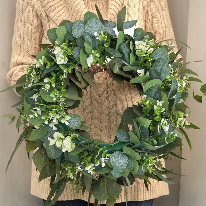 Stylish Eucalyptus Floral Wreath Decoration