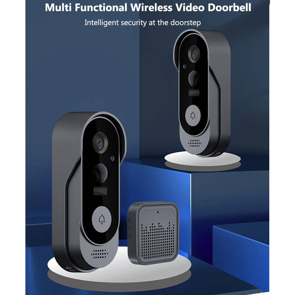 Smart Video Doorbell with Wireless Connection - HD Camera, No Subscription Required