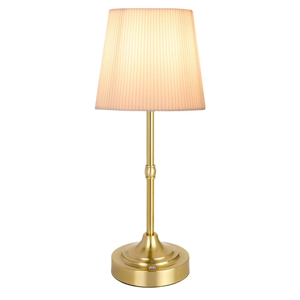 Wireless Touch-Controlled LED Lamp with Elegant Brass Finish