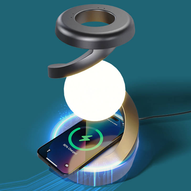 Wireless Charging Moon Lamp with Gesture Control – Floating Design