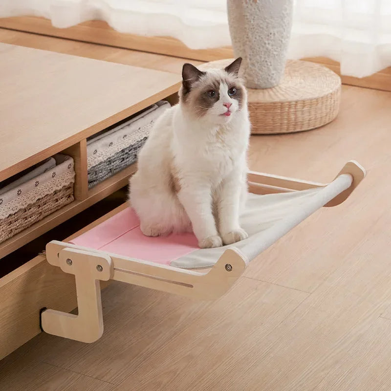 Cat Bed Hammock Made of Wood