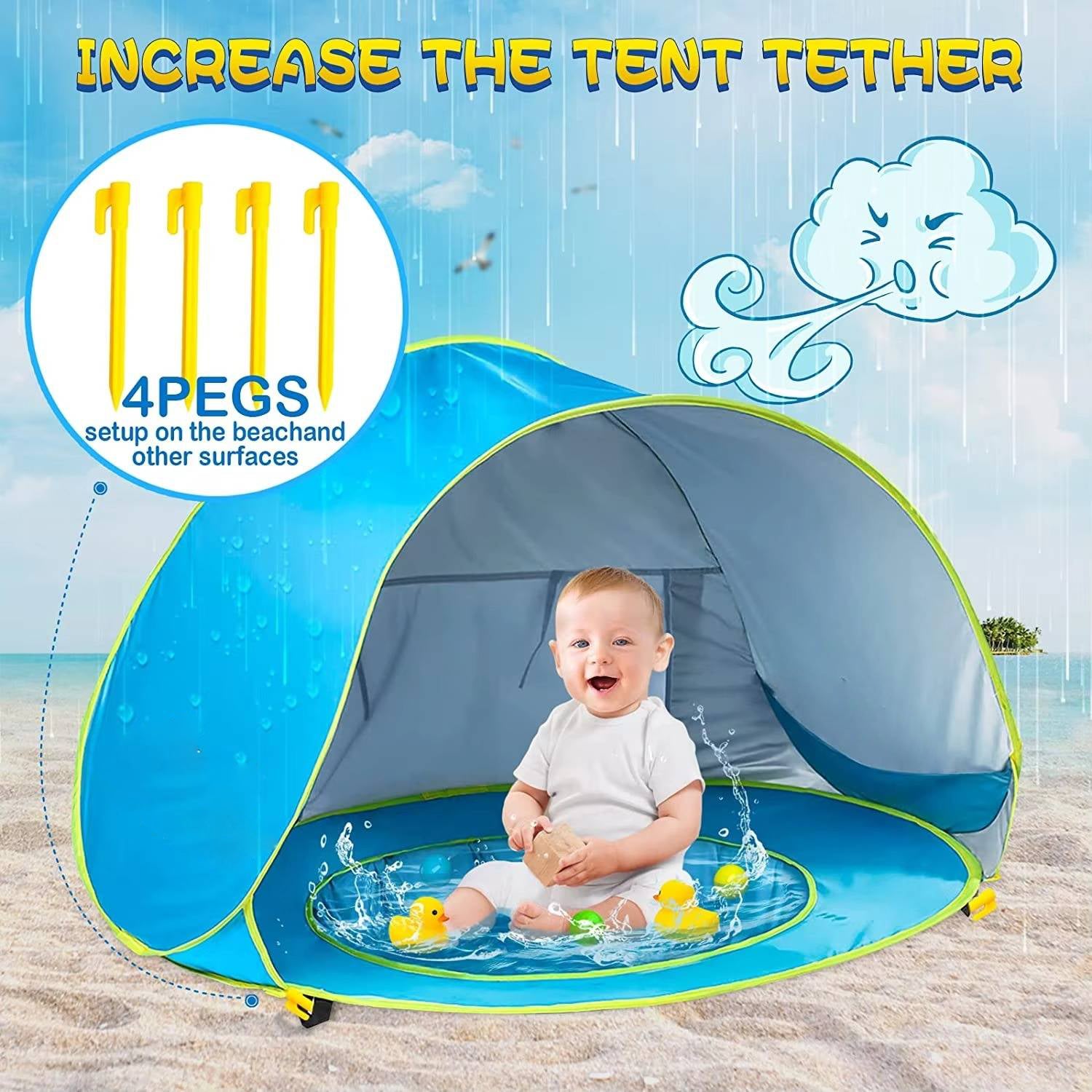UV-Blocking Beach Tent for Infants